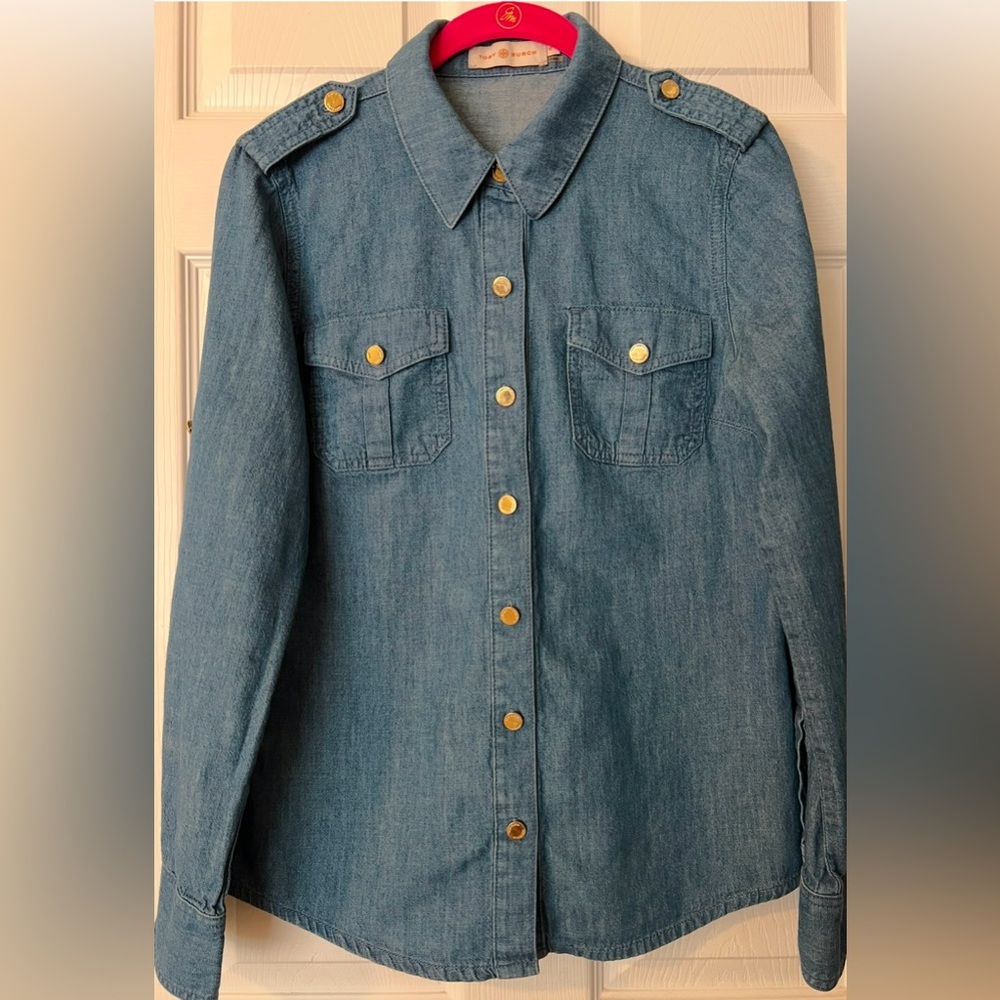 Tory Burch Denim Shirt - Picture 2 of 10